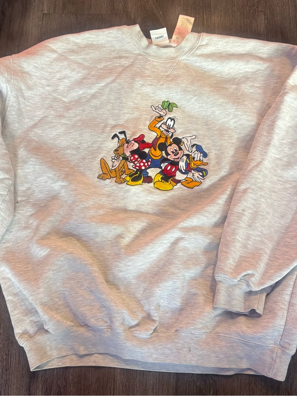 The Disney Store 90’s Vintage Character Graphic Crewneck Sweatshirt - Light Gray